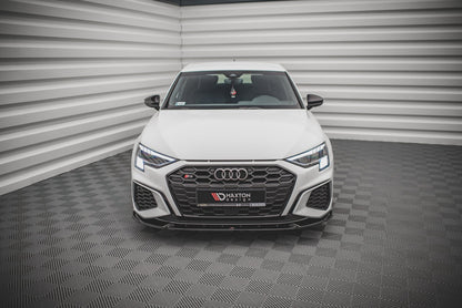 Front Ansatz V.3 für Audi S3 / A3 S-Line 8Y schwarz Hochglanz
