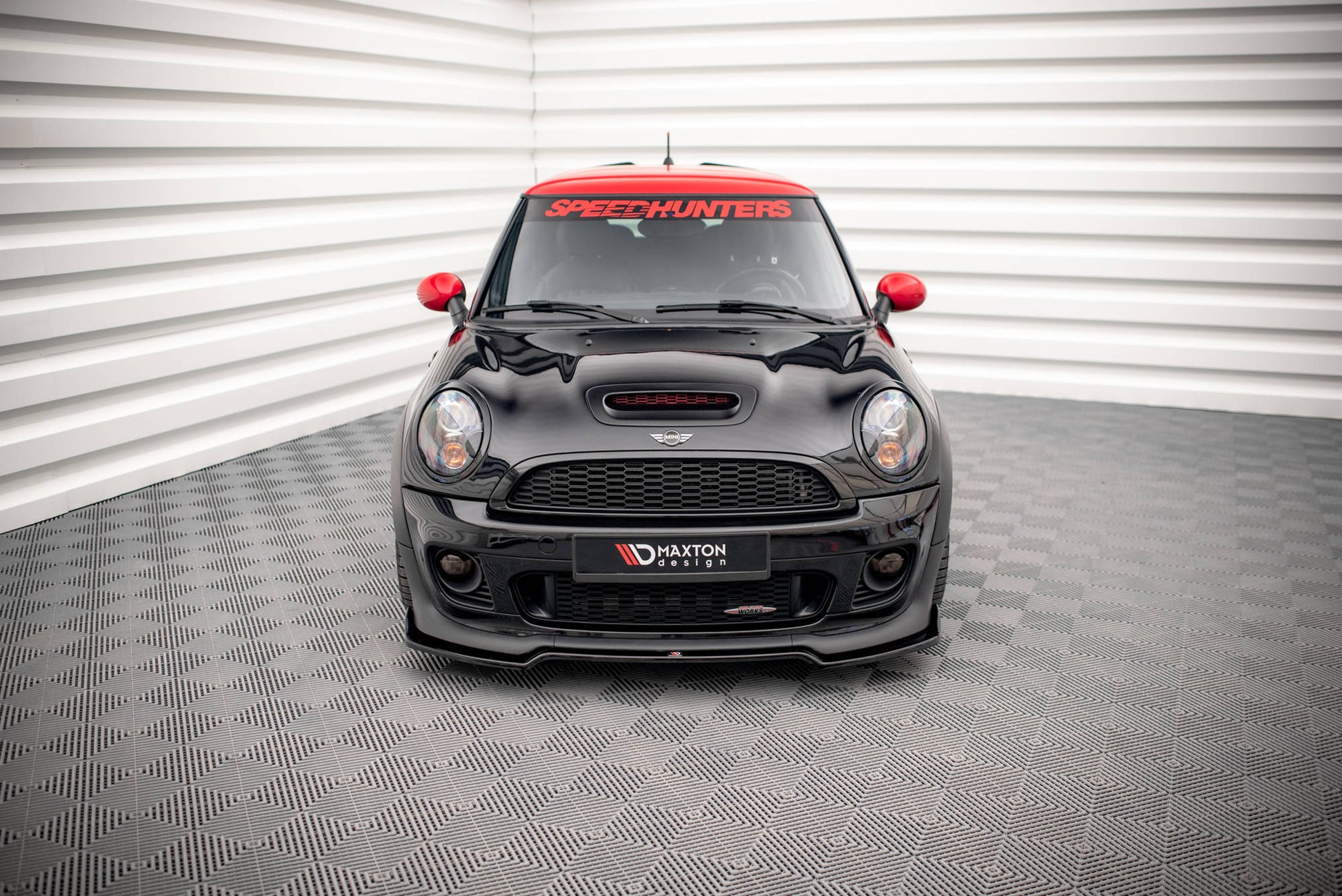 Front Ansatz V.2 für Mini Cooper John Cooper Works R56 schwarz Hochglanz