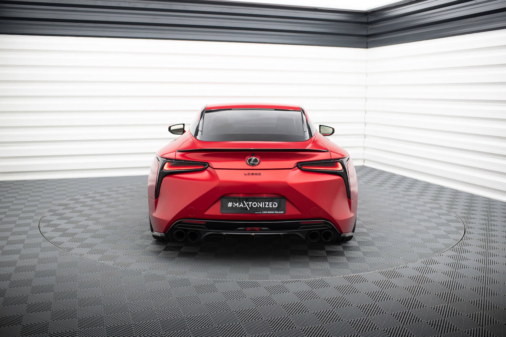 Heck Ansatz Flaps Diffusor für Lexus LC 500 schwarz Hochglanz
