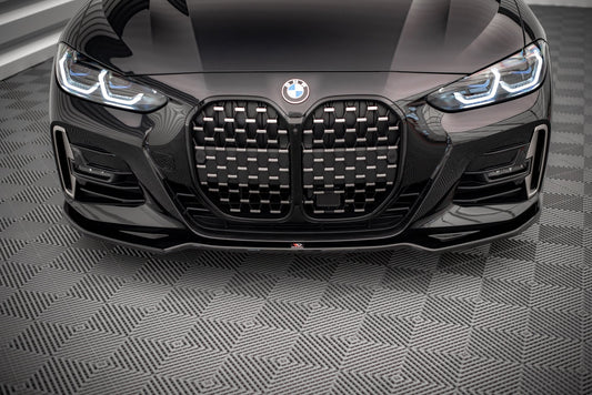 Front Ansatz V.3 für BMW 4er M-Paket / M440i G22 / G23 / G22 Facelift / G23 Facelift schwarz Hochglanz
