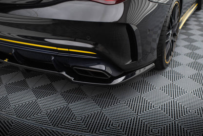 Mittlerer Cup Diffusor DTM Look Heck Ansatz für Mercedes-AMG CLA 45 C117 Facelift schwarz Hochglanz