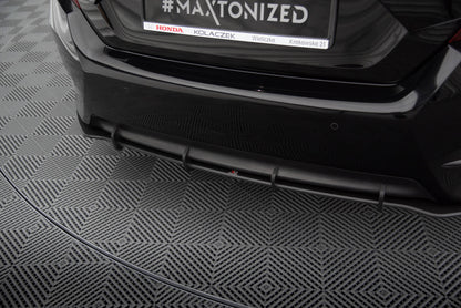 Street Pro Heck Ansatz Flaps Diffusor +Flaps für Honda Civic Mk10 schwarz Hochglanz