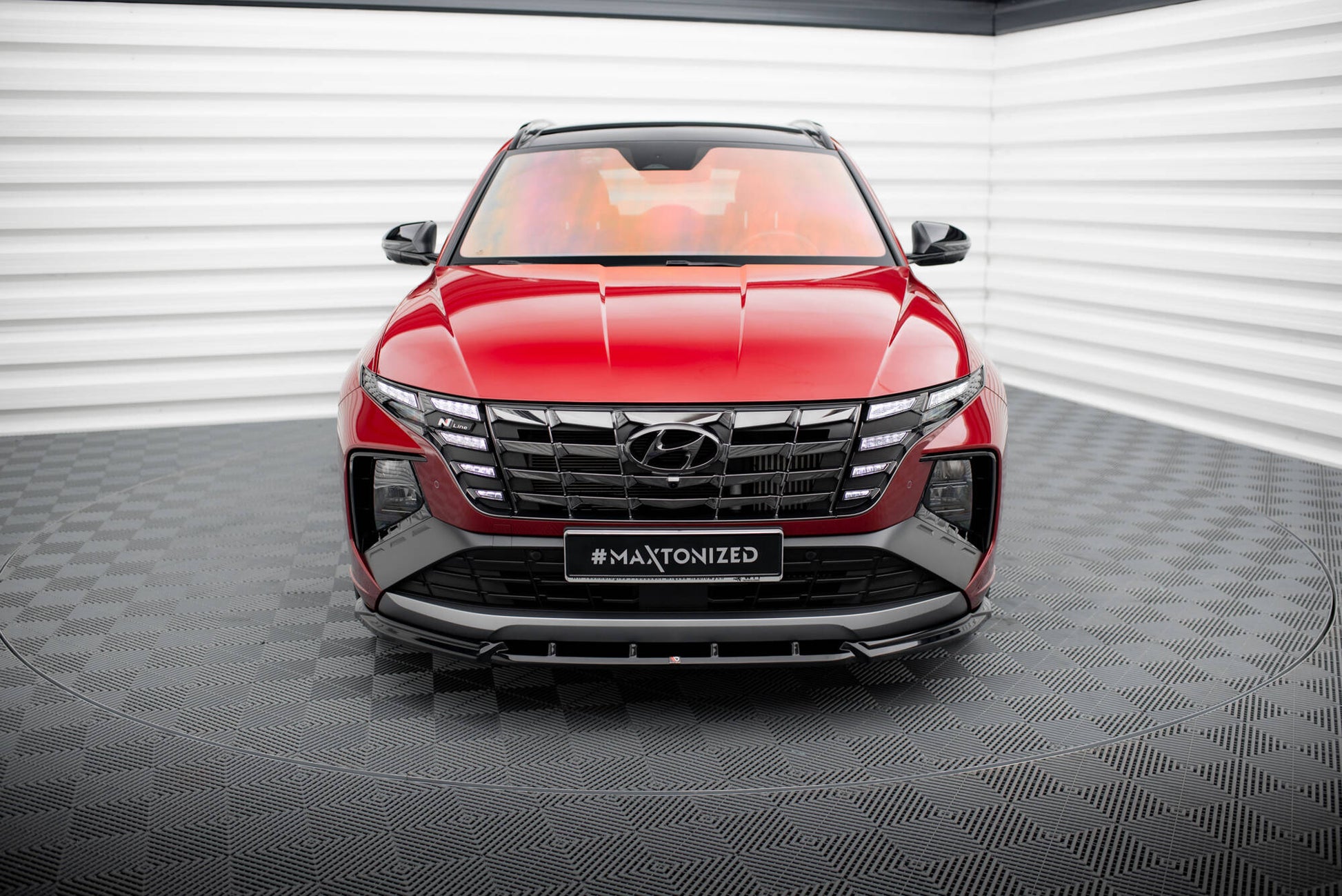 Front Ansatz V.2 für Hyundai Tucson N-Line Mk4 schwarz Hochglanz