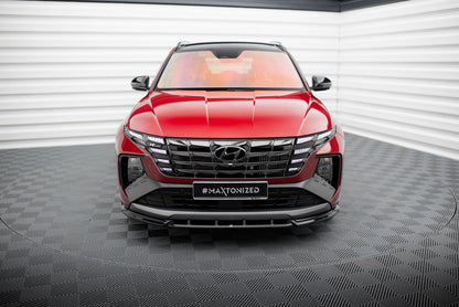 Front Ansatz V.2 für Hyundai Tucson N-Line Mk4 schwarz Hochglanz