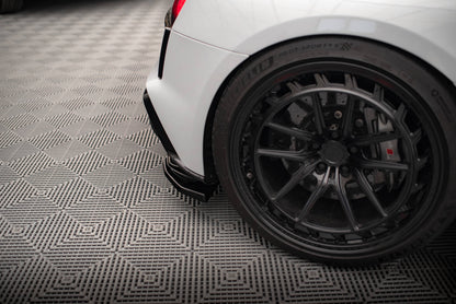 Heck Ansatz Flaps Diffusor für Audi R8 Mk2 Facelift schwarz Hochglanz