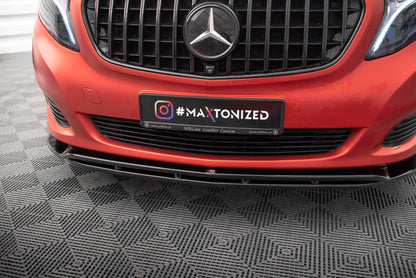 Front Ansatz V.4 für Mercedes-Benz V-Klasse W447 schwarz Hochglanz