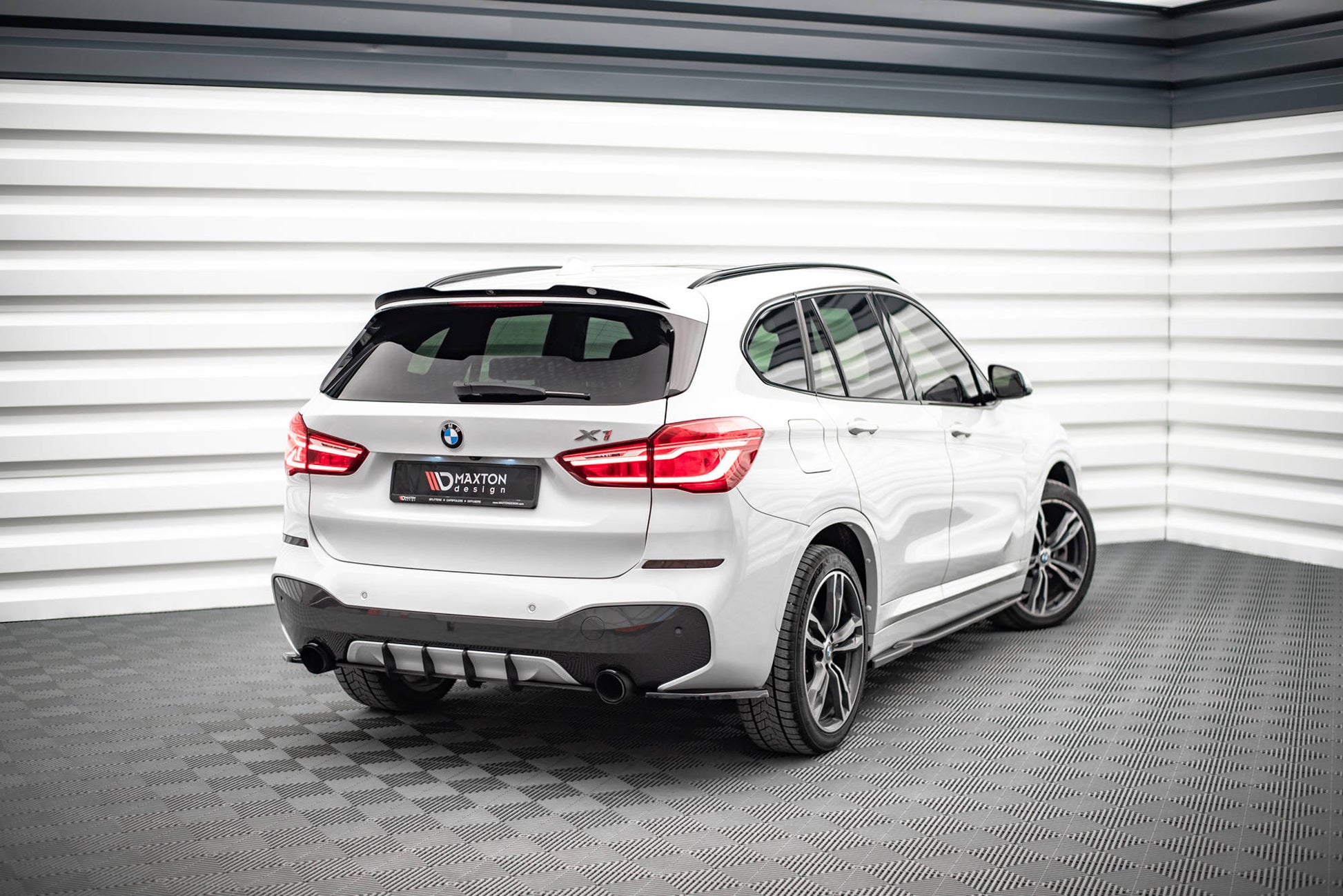 Seitenschweller Ansatz für BMW X1 M-Paket F48 schwarz matt