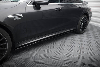 Seitenschweller Ansatz für Mercedes-AMG GT 53 4-Door Coupe schwarz Hochglanz