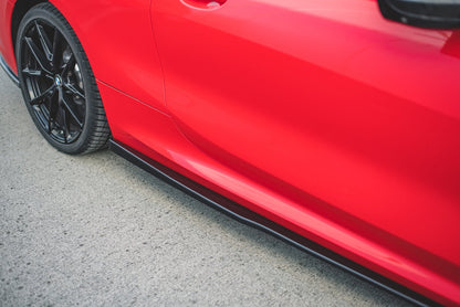 Seitenschweller Ansatz für BMW 8 Coupe M-Paket G15 / M8 F92 schwarz Hochglanz