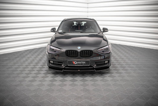 Front Ansatz V.2 für BMW 1er F20 schwarz Hochglanz