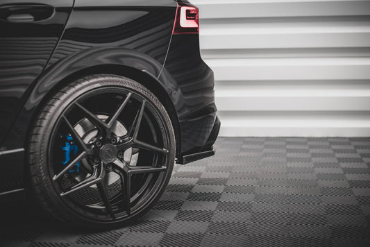 Heck Ansatz Flaps Diffusor V.2 für VW Golf R Mk8 Facelift schwarz Hochglanz
