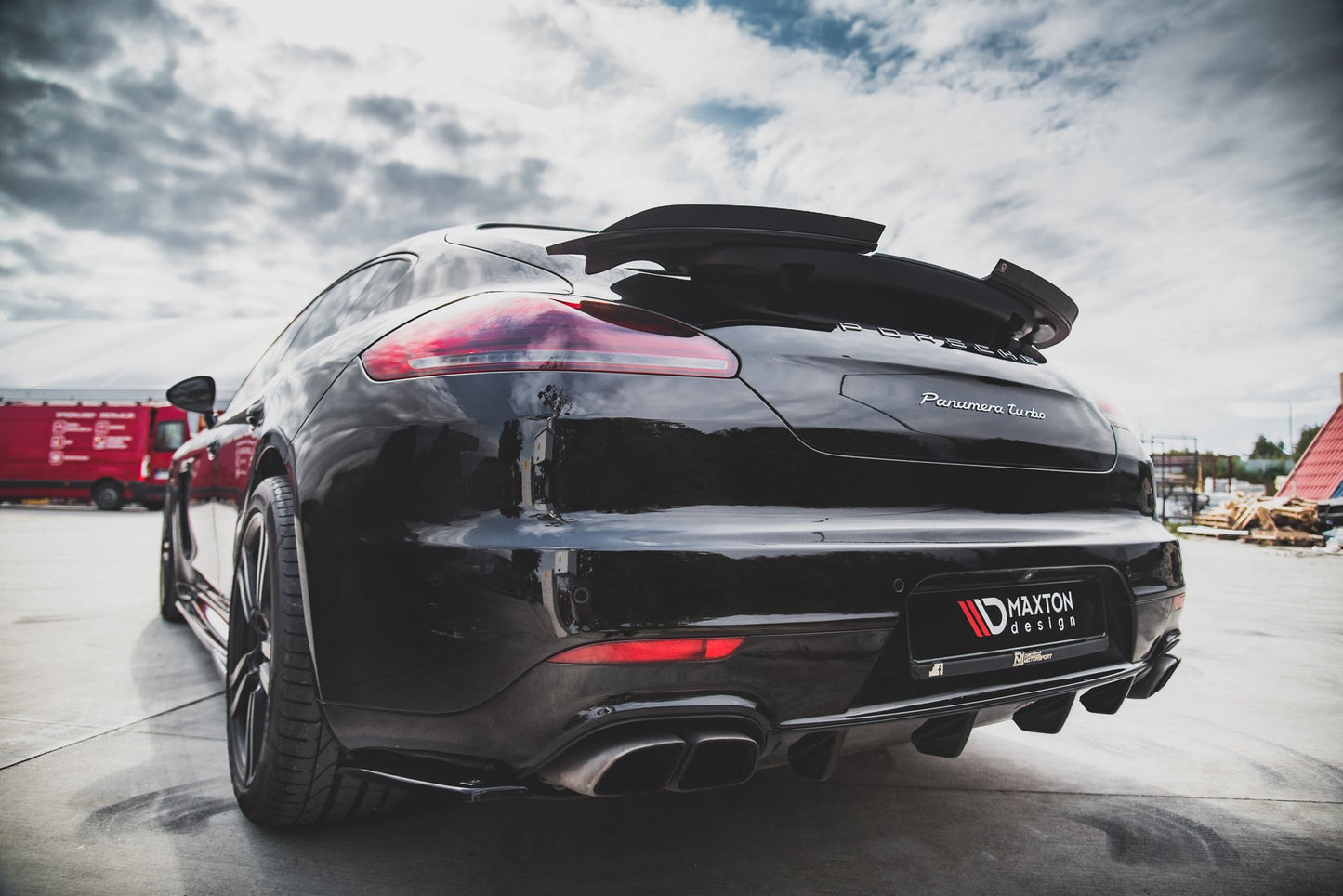 Spoiler CAP für Porsche Panamera Turbo 970 Facelift schwarz Hochglanz