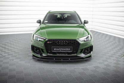 Front Ansatz V.1 für Audi RS4 B9 schwarz Hochglanz