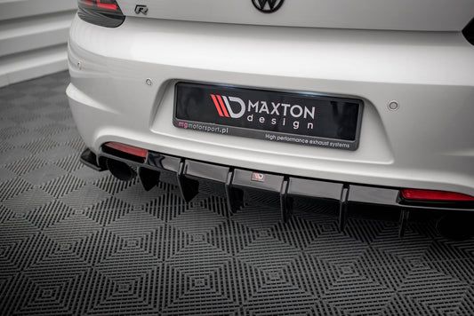 Diffusor Heck Ansatz V.1 für VW Scirocco R Mk3 schwarz Hochglanz