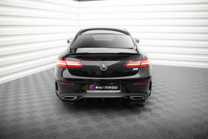 Heck Ansatz Flaps Diffusor für Mercedes-Benz E-Klasse W213 Coupe(C238) / Cabriolet (A238) AMG-Line schwarz Hochglanz