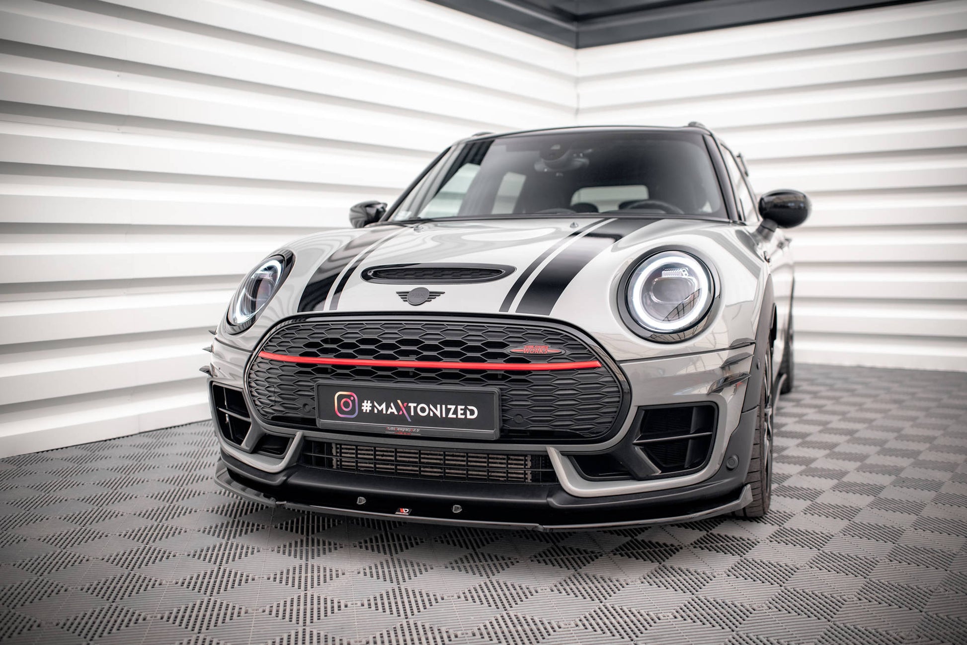 Front Ansatz V.3 für Mini Cooper Clubman John Cooper Works F54 Facelift schwarz Hochglanz