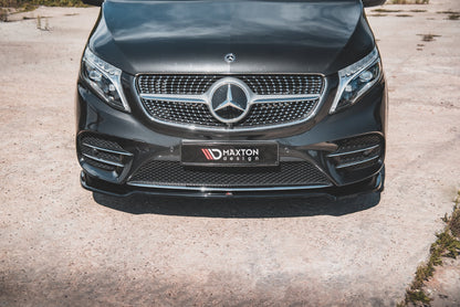Front Ansatz V.4 für Mercedes-Benz V-Klasse AMG-Line W447  schwarz Hochglanz