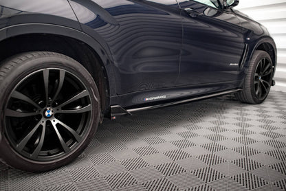 Seitenschweller Ansatz für V.2 für BMW X6 M-Paket F16 Carbon Look
