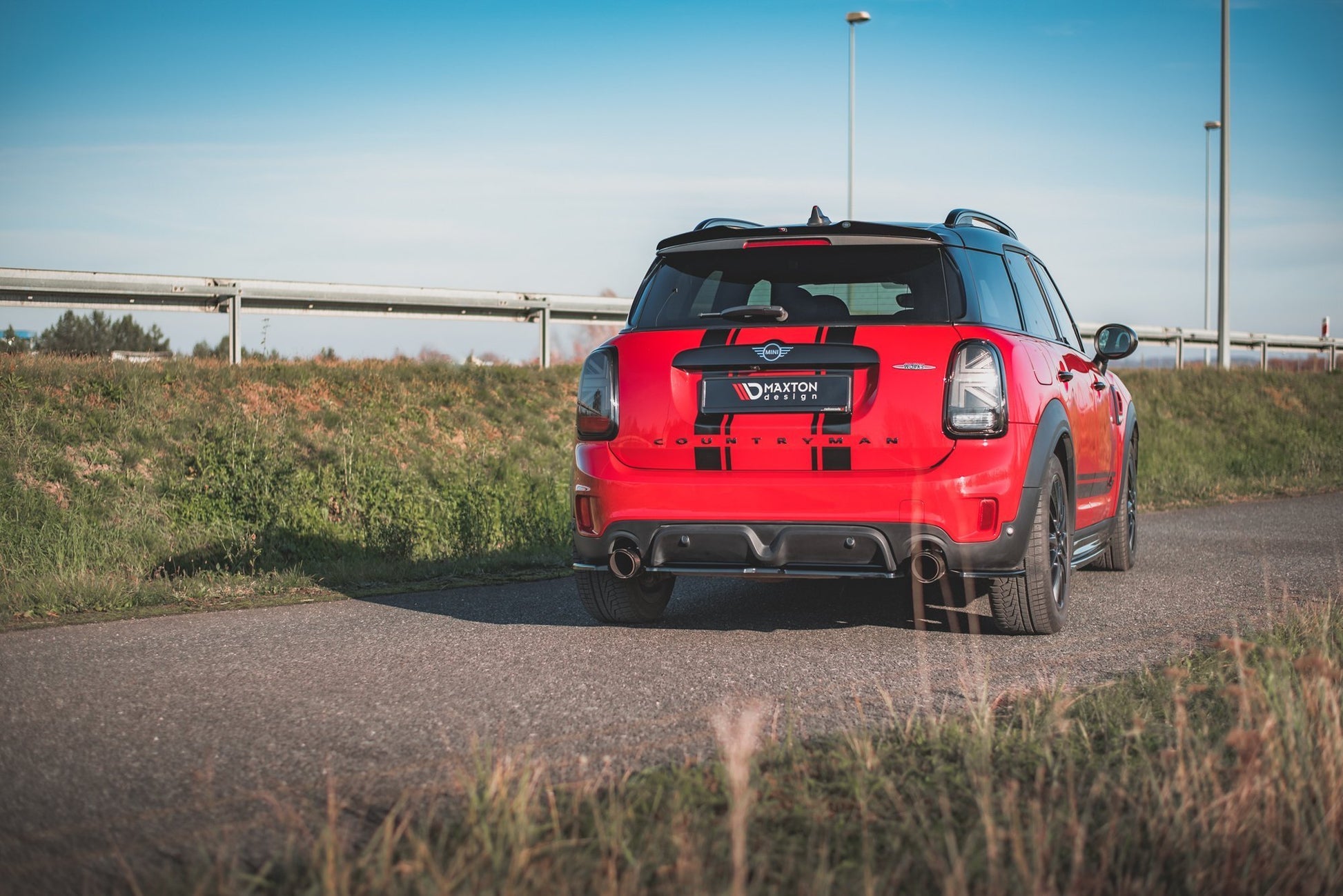 Heckansatz Mini Countryman Mk2 F60 JCW schwarz Hochglanz