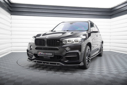 Front Ansatz V.3 für BMW X5 M-Paket F15 schwarz Hochglanz