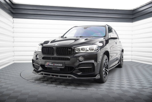 Front Ansatz V.3 für BMW X5 M-Paket F15 schwarz Hochglanz