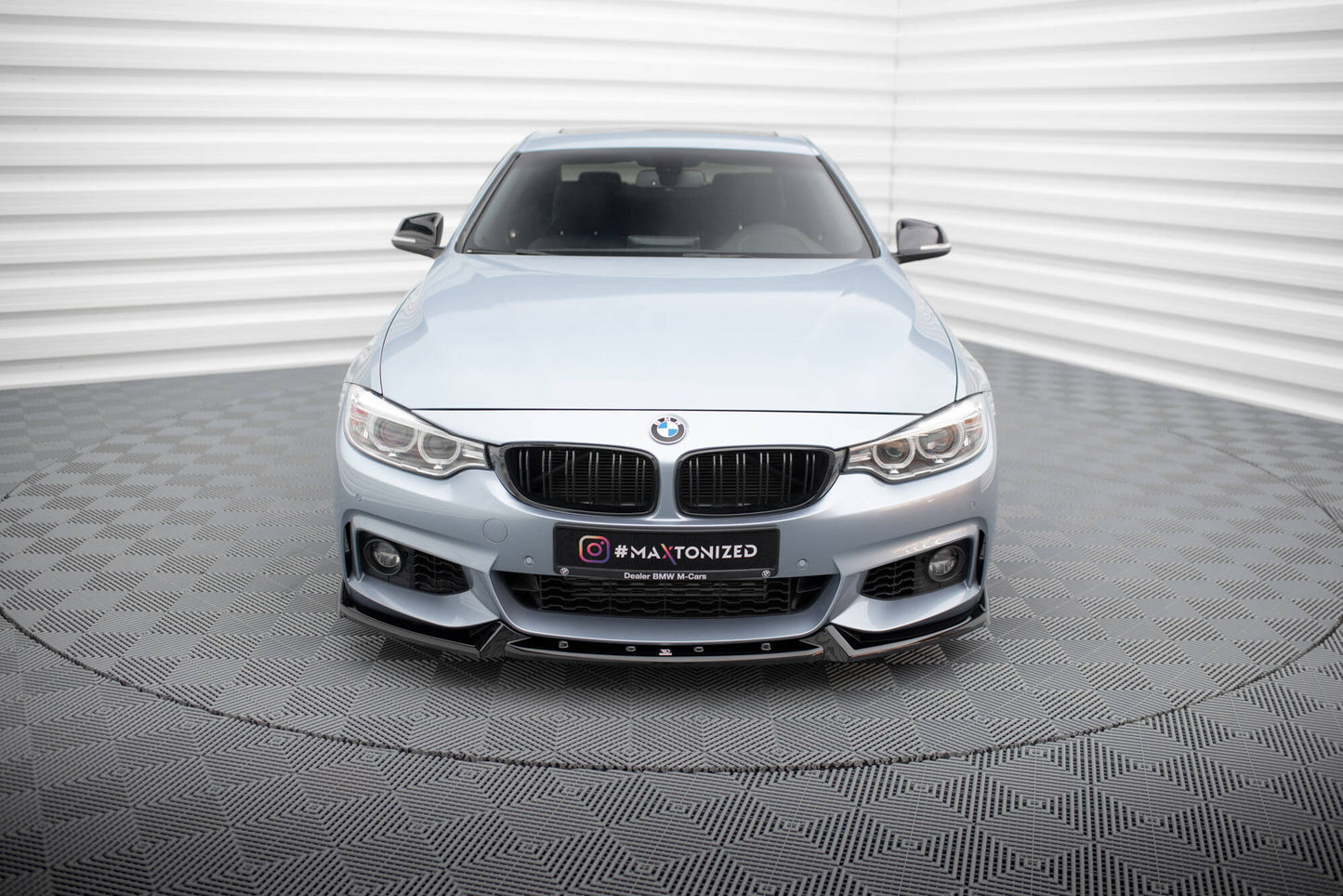 Front Ansatz V.4 für BMW 4er Coupe / Gran Coupe / Cabrio M-Paket F32 / F36 / F33 schwarz Hochglanz