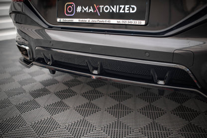 Mittlerer Cup Diffusor DTM Look Heck Ansatz für V.3 BMW X6 M-Paket G06 schwarz Hochglanz
