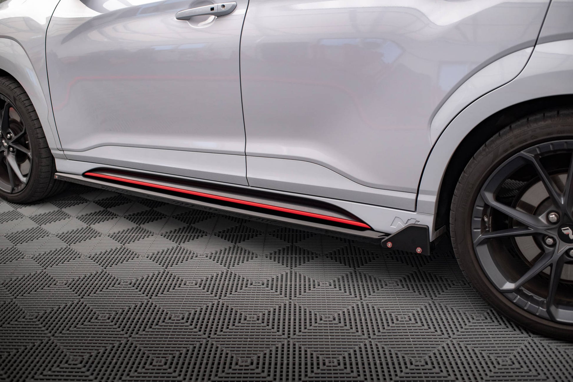 Seitenschweller Ansatz für V.1 + Flaps für Hyundai Kona N Mk1