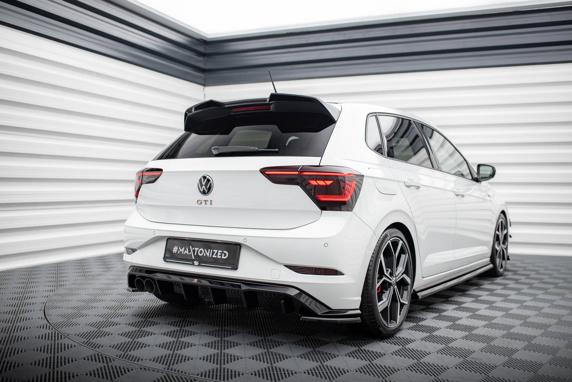 Diffusor Heck Ansatz für VW Polo GTI Mk6 Facelift