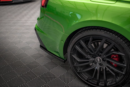 Heck Ansatz Flaps Diffusor für Audi RS5 F5 Facelift schwarz Hochglanz
