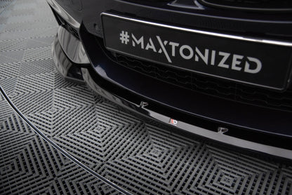 Front Ansatz V.6 für BMW 4er Coupe / Gran Coupe / Cabrio M-Paket F32 / F36 / F33 schwarz Hochglanz
