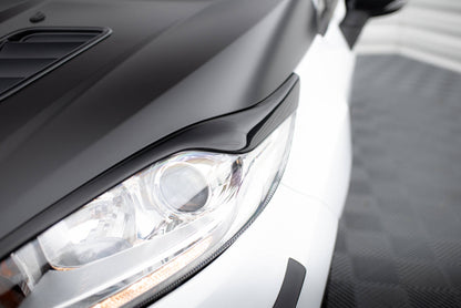Scheinwerfer Blenden Böser Blick V.2 für Ford Fiesta ST / ST-Line / Standard Mk7 FL schwarz Hochglanz