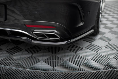 Mittlerer Cup Diffusor DTM Look Heck Ansatz für Mercedes-Benz S Coupe AMG-Line C217 Facelift schwarz Hochglanz
