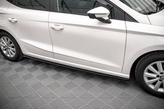Seitenschweller Ansatz für V.1 für Seat Ibiza FR/ Standard Mk5 schwarz Hochglanz