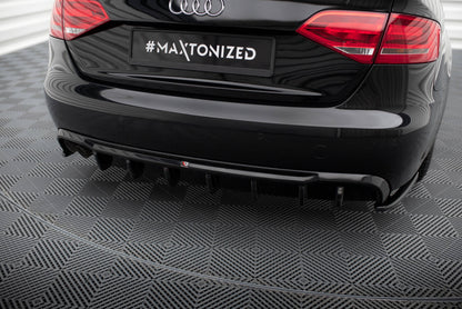 Diffusor Heck Ansatz für Audi A4 B8 (Doppelauspuff li.)