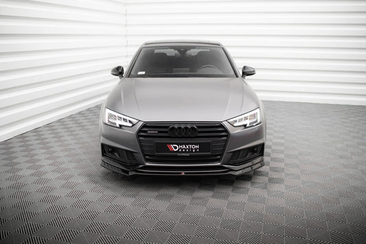 Front Ansatz V.4 für Audi S4 / A4 S-Line B9 schwarz Hochglanz