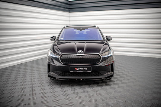 Front Ansatz V.2 für Skoda Enyaq iV schwarz Hochglanz