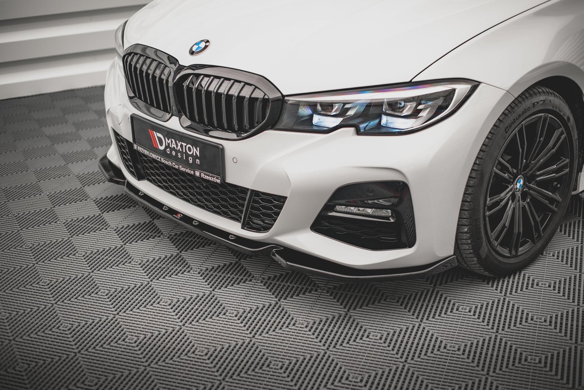 Front Ansatz V.5 für BMW 3er G20 / G21 M-Paket schwarz Hochglanz