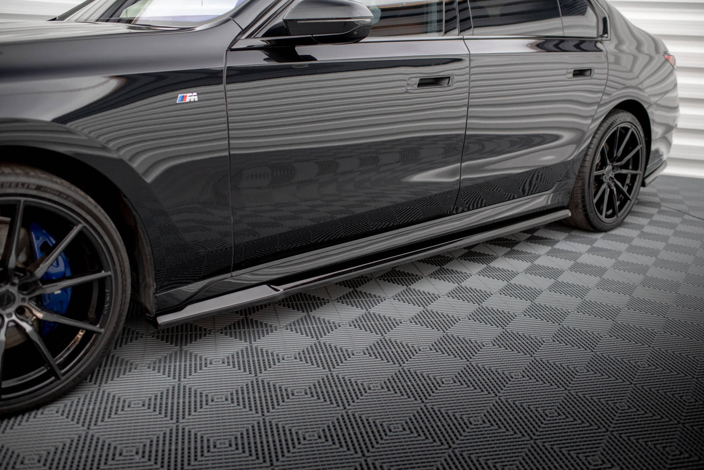 Seitenschweller Ansatz für BMW 7 G70 schwarz Hochglanz