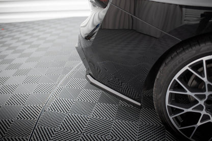 Heck Ansatz Flaps Diffusor V.3 für BMW 2 G42 schwarz Hochglanz