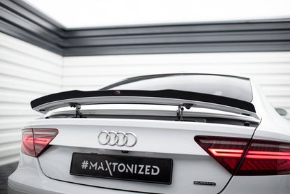 Spoiler CAP für Audi A7 / S7 / A7 S-Line C7 / C7 Facelift schwarz Hochglanz
