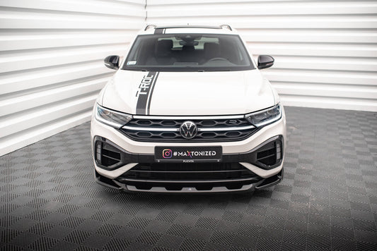 Front Ansatz V.2 für VW T-Roc R / R-Line Mk1 Facelift schwarz Hochglanz