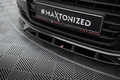 Front Ansatz für Audi A8 D4 Facelift schwarz Hochglanz