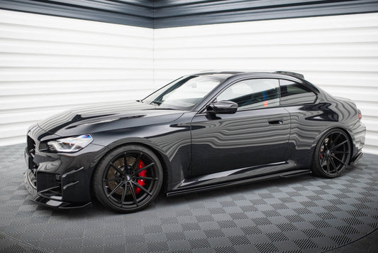 Seitenschweller Ansatz für V.1 für BMW M2 G87 schwarz Hochglanz