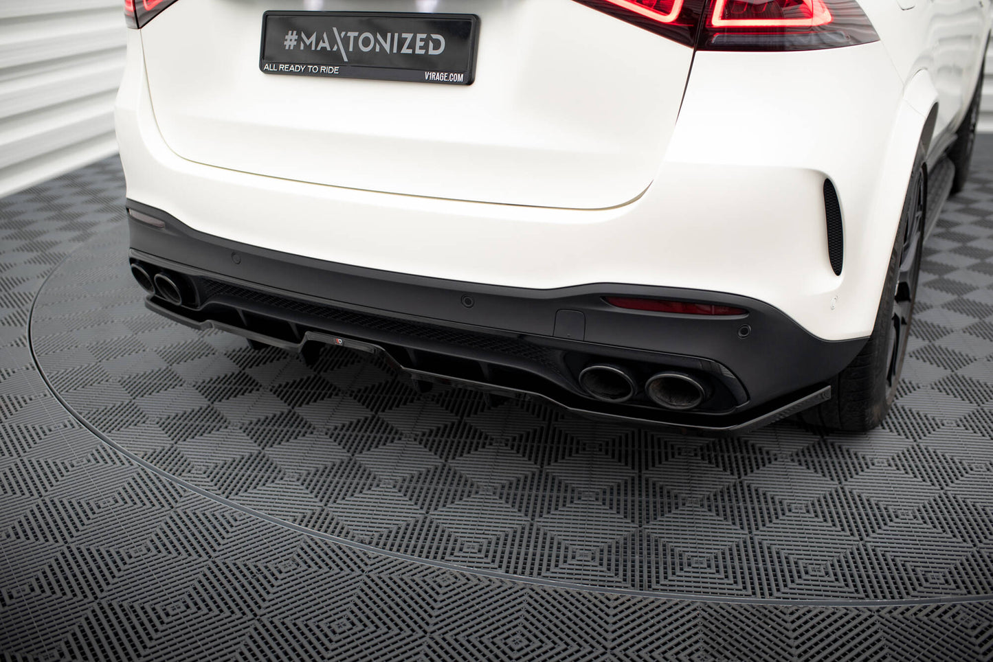 Mittlerer Cup Diffusor DTM Look Heck Ansatz für Mercedes-AMG GLE 53 / 63 W167 / W167 Facelift schwarz Hochglanz