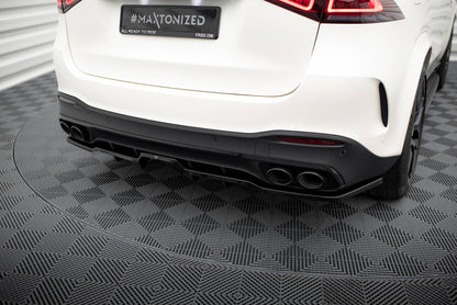 Mittlerer Cup Diffusor DTM Look Heck Ansatz für Mercedes-AMG GLE 53 / 63 W167 / W167 Facelift schwarz Hochglanz