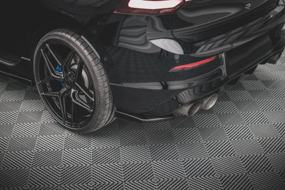 Heck Ansatz Flaps Diffusor V.2 für VW Golf R Mk8 Facelift schwarz Hochglanz