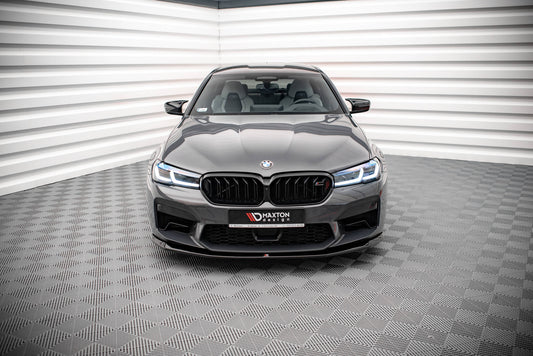 Front Ansatz V.3 für BMW M5 F90 Facelift schwarz Hochglanz