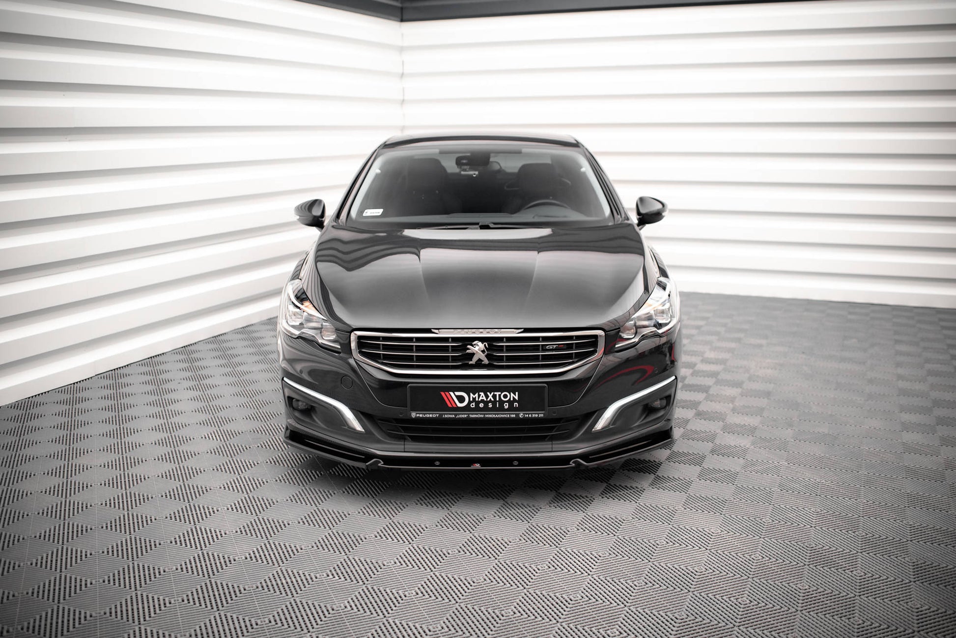 Front Ansatz V.1 für Peugeot 508 GT Mk1 Facelift schwarz matt