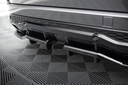 Mittlerer Cup Diffusor DTM Look Heck Ansatz für Ford S-Max ST-Line Mk2 schwarz Hochglanz